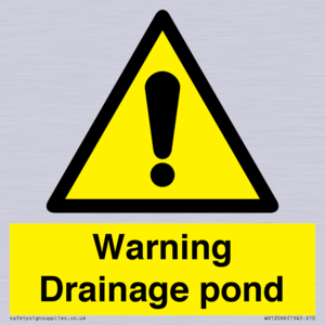 Warning Drainage pond